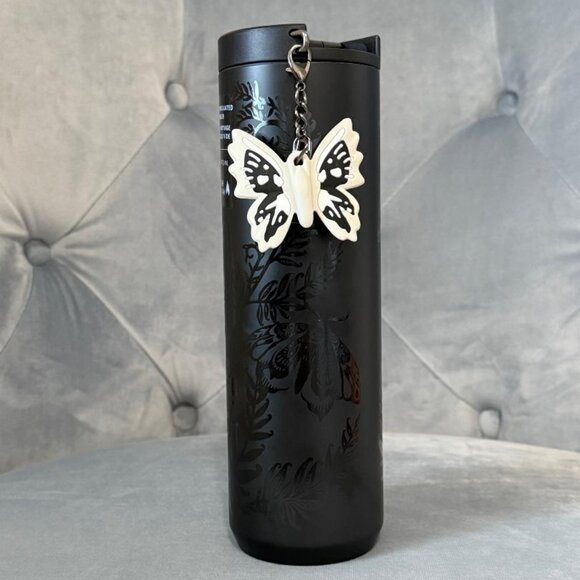 Starbucks Stainless Steel Onyx Tumbler with Moth Charm (16 oz) - Picture 2 of 7